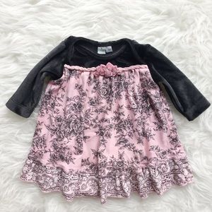 Braided Velvet Paisley Floral Dress